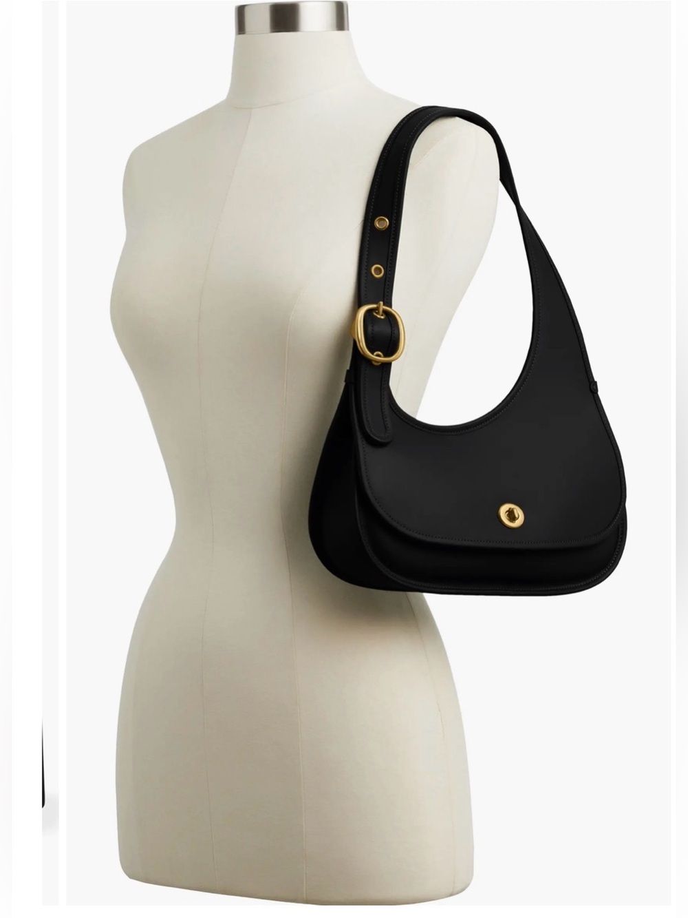 Coach Black Shoulder Bag with Gold Hardware - Picture 3 of 11